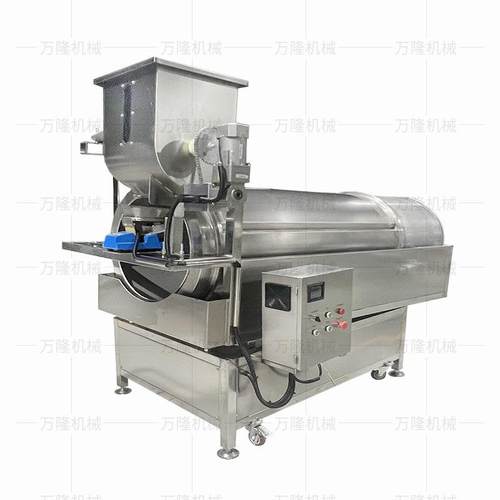 加厚款304不锈钢滚筒调味机油炸食品辣椒拌料机锅巴调味料搅拌机 - 图3