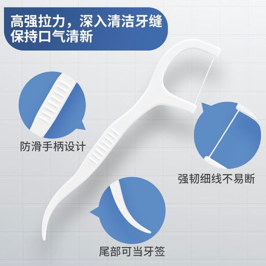 Xiaozhu Dental Floss Ultra-fine Floss Stick is portable for flossing teeth