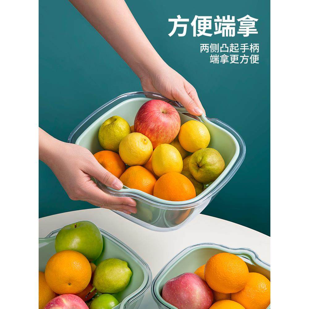 双层洗菜盆沥水篮八件套厨房客厅家用洗水果盘简约塑料淘菜菜篮子,淘宝优惠券,粉丝福利购,淘宝优惠卷