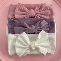 New Colors Knit Baby Headlands Rib Bow Elastic Soft Newborn