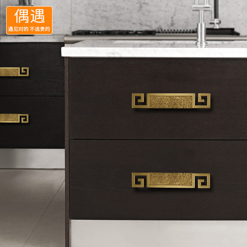 极速纯铜衣柜拉手古典回t纹方形新中式仿古明清家具铜把手柜门新,淘宝优惠券,粉丝福利购,淘宝优惠卷