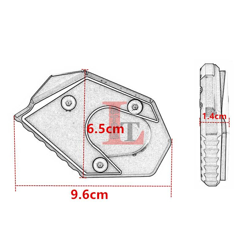 适用光阳赛艇250 300 CT250 300 400 S350新S250改装侧脚撑加大座 - 图2