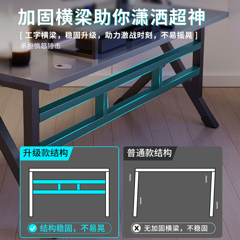 电竞桌电脑桌椅台式家用卧室简易桌子学生学习桌工作台书桌办公桌 - 图2