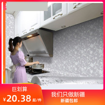 Xinjiang thickened kitchen waterproof anti-oil sticker high temperature resistant wall sticker anti-fouling self-adhesive wall paper countertop cabinet aluminum