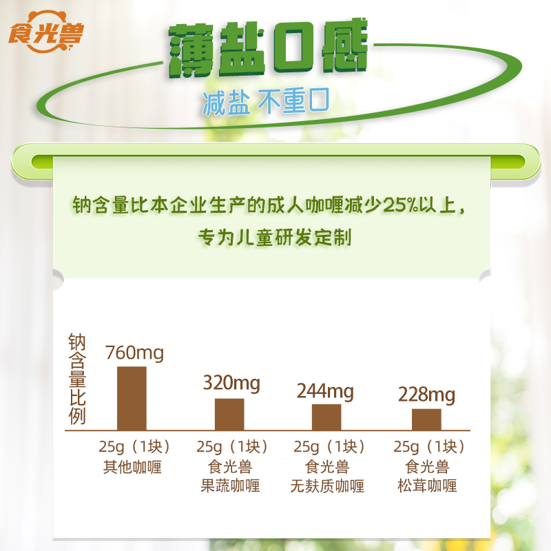 食光兽 儿童咖喱块果蔬口味原味宝宝拌饭料不辣拌面酱无麸质辅食