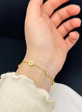 高级感小钻钛钢手链小众设计轻奢小众精致女闺蜜简约冷淡风二人款