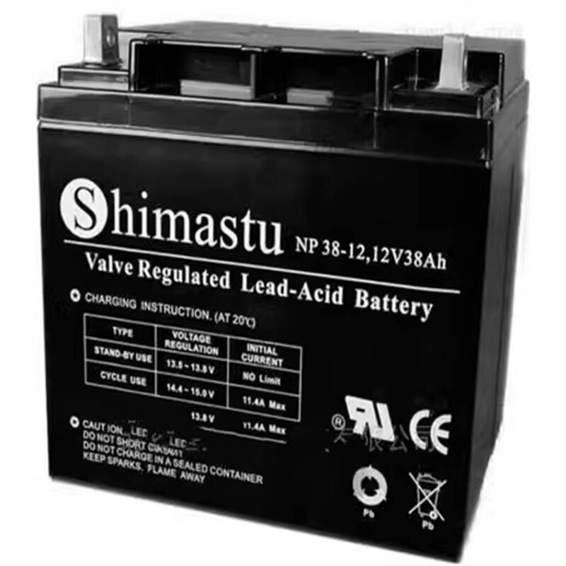 Shimastu蓄电池NP7-12 12V7AH10A12A17A24A38A65A100AH直流屏消防 - 图1