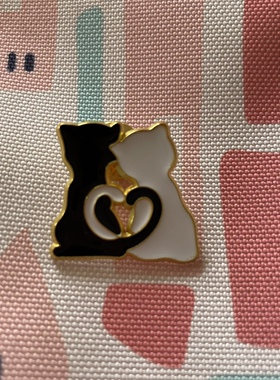 一个包邮胸针ins潮日系猫咪饰品学生闺蜜简约徽章卡通小别针配饰