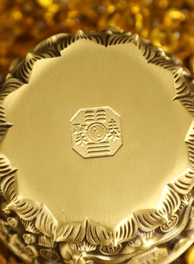 2025新款黄铜艺术佛堂供奉聚宝盆大号全铜装饰工艺品奢华摆件