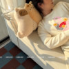 Cute plush puppy and kitten one-piece pillow cushion