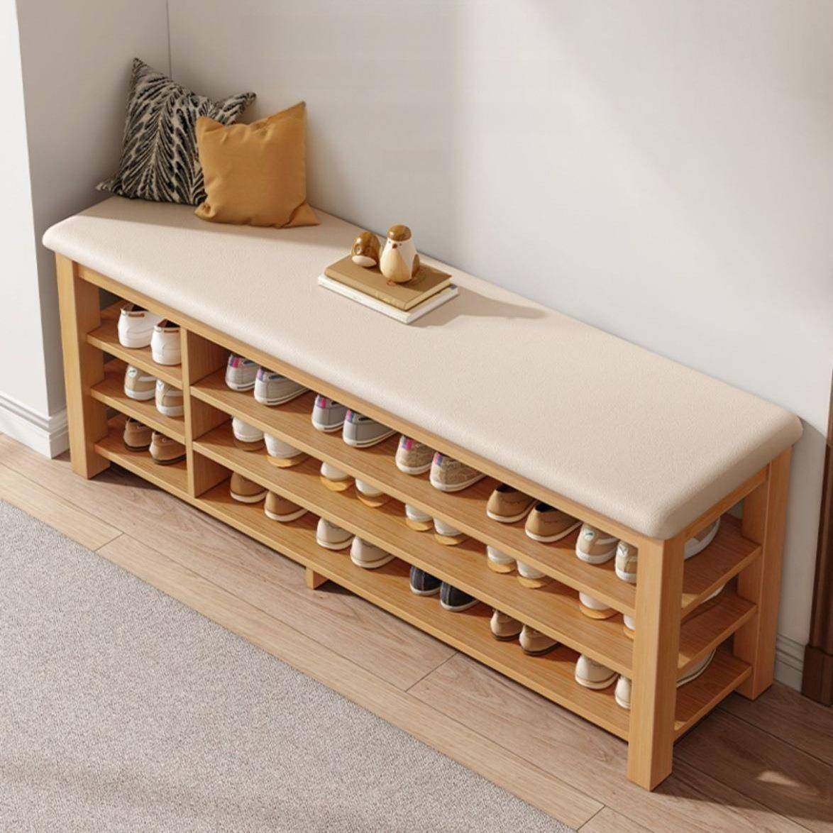拉车套罩入户门实木腿换鞋凳家用门口可坐鞋柜一体穿鞋凳子多层软,淘宝优惠券,粉丝福利购,淘宝优惠卷