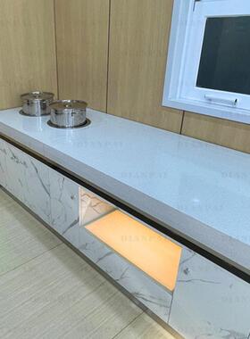 典派大理石自助餐台保温保鲜布菲台定制位取餐台定做打餐台厂家