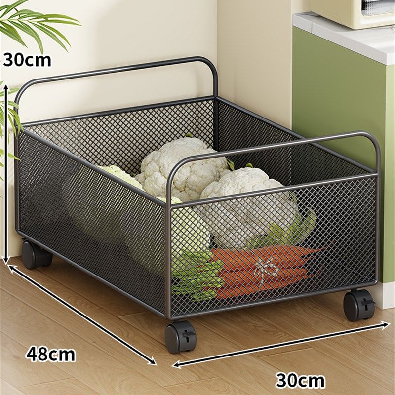 蔬菜置物架厨房水果蔬菜落地式收纳筐可移动果蔬菜篮子家用小推车,淘宝优惠券,粉丝福利购,淘宝优惠卷