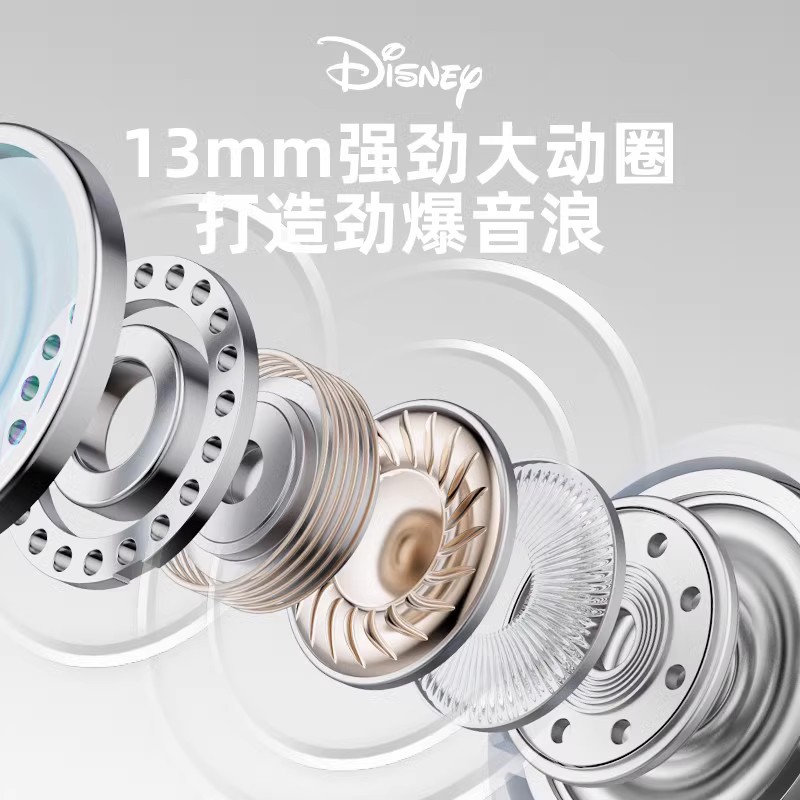 迪士尼蓝牙耳机无线2024新款官方正品入耳式降噪游戏适用华为苹果
