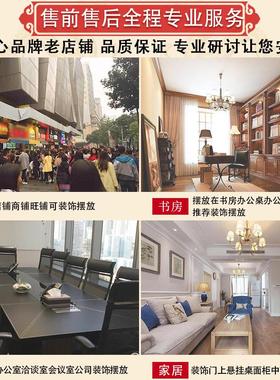 爆款纯铜双麒麟山海镇挂件公母麒麟八卦镜凸镜室外摆件家用入户大