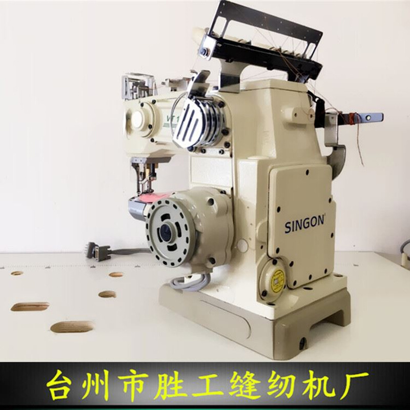 筒式绷缝机VT1500小嘴砍车棉裤腿合缝压线缝糿机器猪嘴车 - 图2