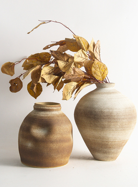 现代简约复e古新中式侘寂风陶瓷花器摆件样板间民宿酒店售楼部花