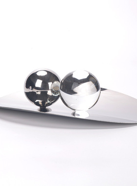 现代简约创意金属亮面卷边托盘样E板房售楼处家居桌面装饰金属盘