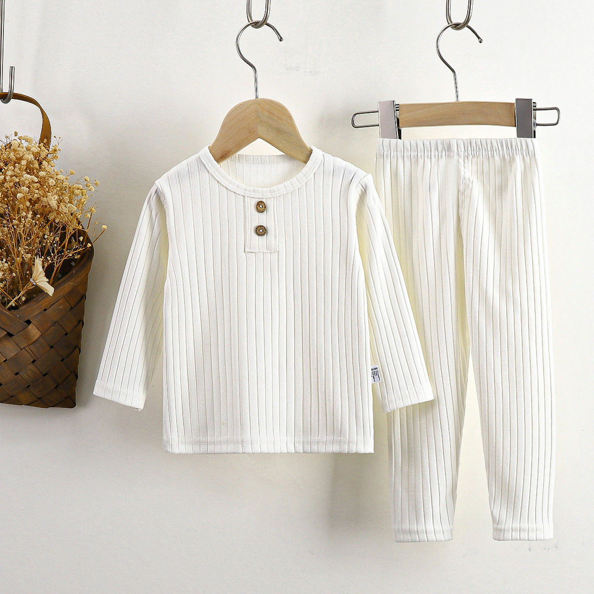 Children's thermal underwear set, German velvet, baby girl, autumn clothes, autumn trousers, spring and autumn baby bottoming pajamas, home clothes