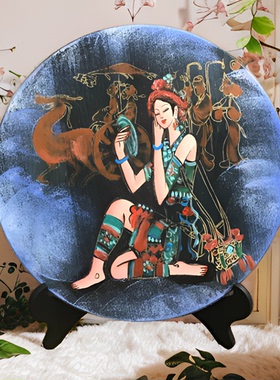 支持可定制云南东巴木雕桌面摆件