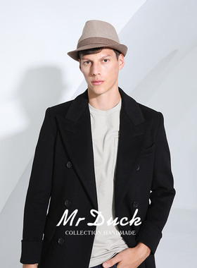 mrduck时尚穿搭绅士礼帽男羊毛呢