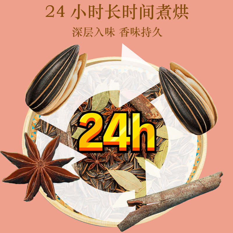 张老吉原味焦糖十六香葵花瓜子407g/袋 2024新货散装零食批发包装