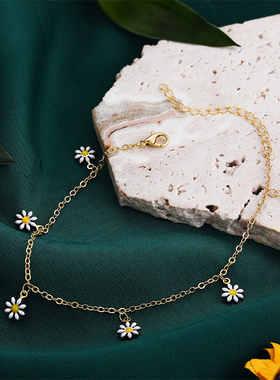 极速2023 Summer New Daisy Flower Chain Anklets foTr Women Be