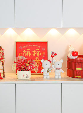 新品结婚送新人礼物玄关装饰品摆件F福桶乔迁之喜场景布置订婚桌
