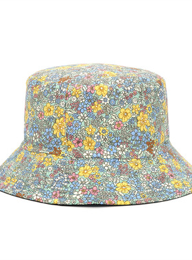 极速2022 Fashion Floral Print Bucket HHat Women Double Side