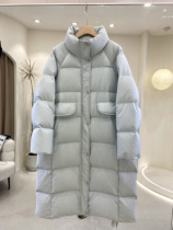 Aileys down clothes woman in the middle of a knee lap collar 2023 The new fashion Han edition led by a slim winter plus