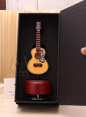 小提琴模型20cm大提琴旋转音乐盒卡农朋友电吉他八音盒送老师生日