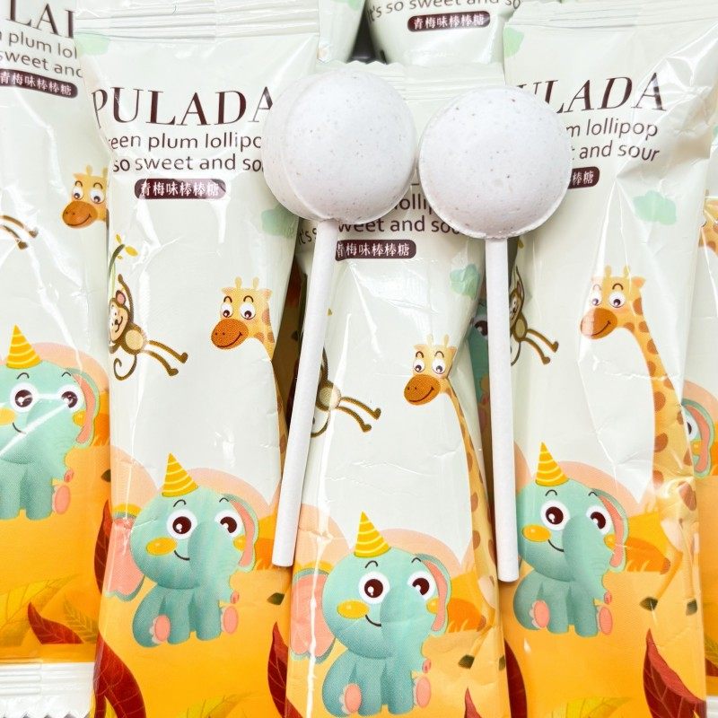 英国PULADA无糖青梅味网红棒棒糖喜糖婚糖低脂零食糖果维c,淘宝优惠券,粉丝福利购,淘宝优惠卷