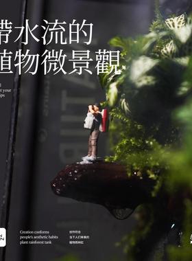 BANSHAN小森林流水桌面植物雨林缸家居网红小众定制摆件解压送礼