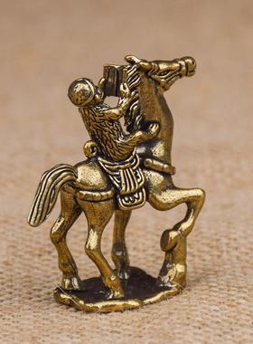 黄铜实心马铜立即丰厚动物马猴装饰品桌面茶宠物办公室装饰工艺品