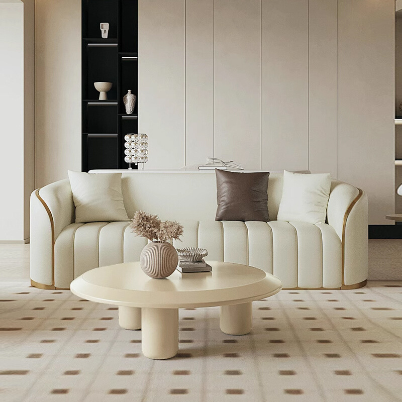 轻奢真皮网红沙发组合现代简约大小户型客厅头层意式极简牛皮沙发