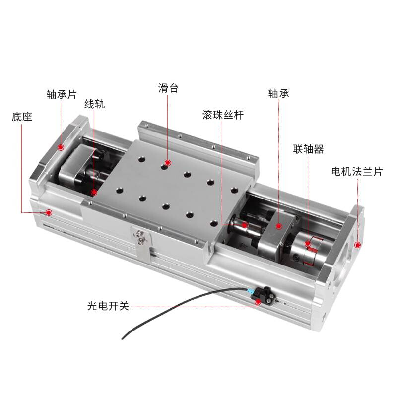全封闭滑台模组GF10直B线滚珠丝杆同步带导轨滑轨十字龙门XY5Z - 图2
