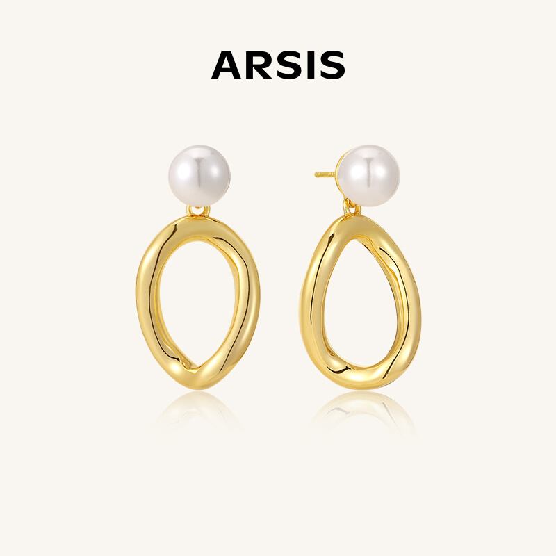徐老师推荐ARSIS小众设计品牌时尚优雅珍珠扭转耳环复古风耳钉女 - 图3