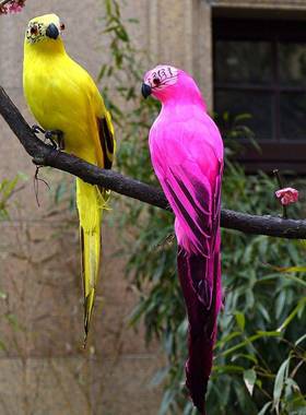 现货速发小鸟鹦鹉假鸟生态园摆件树E上假鸟窝庭院挂件风景区花园