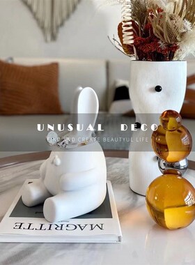 UNUSUdAL 样板房间书房书架装饰品摆件儿童房书柜书桌软装卡通摆