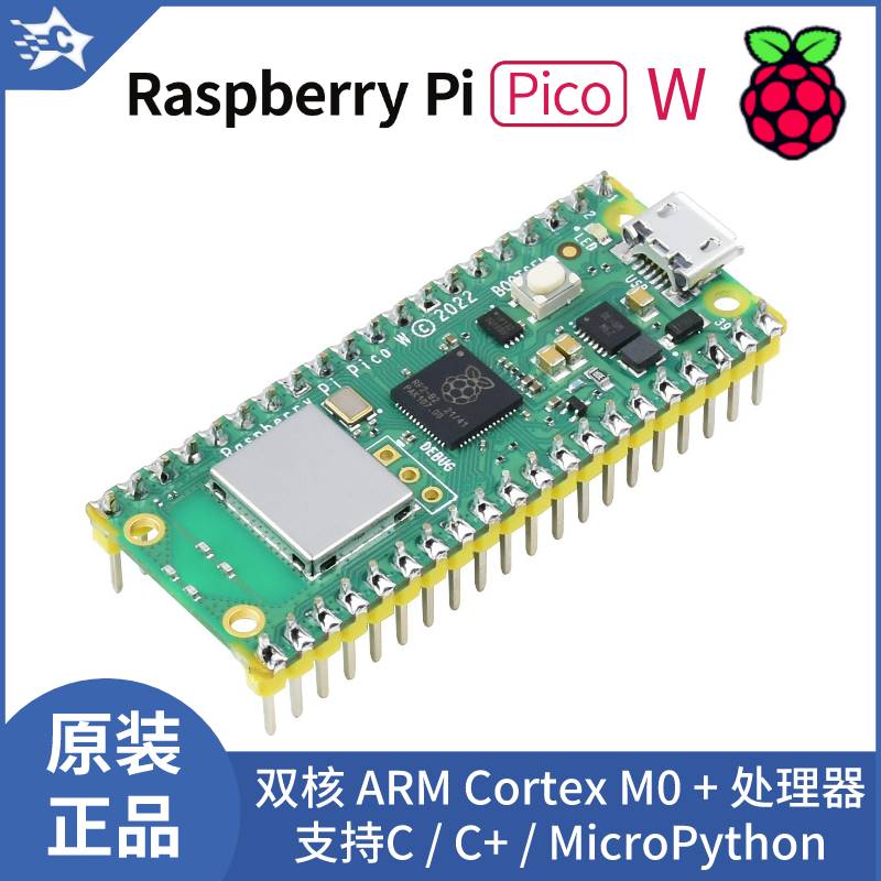 树莓派PicoW Raspberry Pi开发板单片机C++/Python编程入门控制器