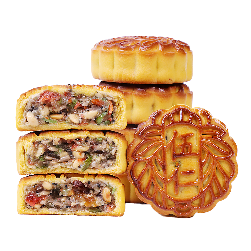 酥上煌五仁月饼传统手工糕点老式月饼广式早茶点心礼盒中秋节送礼