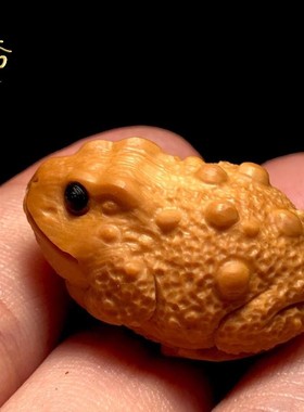 极速橄榄核d单籽金蟾核雕挂件背云雕刻蟾蜍青蛙吊坠手串脖挂文玩