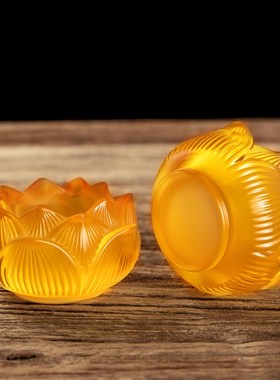 极速佛前供水杯观音圣水杯琉璃佛台供佛J杯佛具供奉用品莲花净水