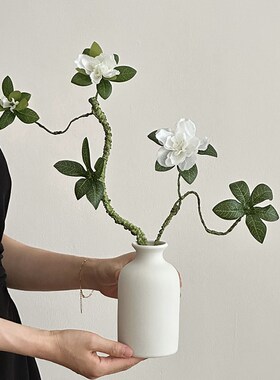极速假花仿真花摆设ins风w仿真绿植轻奢高端吊钟花瓶摆件客厅插花
