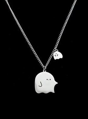 极速儿童闺蜜项链姐妹信物一对二人可爱团子卡O通ins风小众白色情