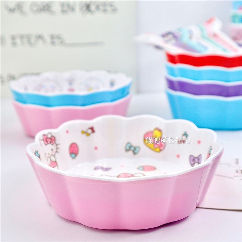 库洛米可爱密胺餐具家用儿童防摔防烫碗勺宝宝早餐碗玉桂狗酸奶碗,淘宝优惠券,粉丝福利购,淘宝优惠卷