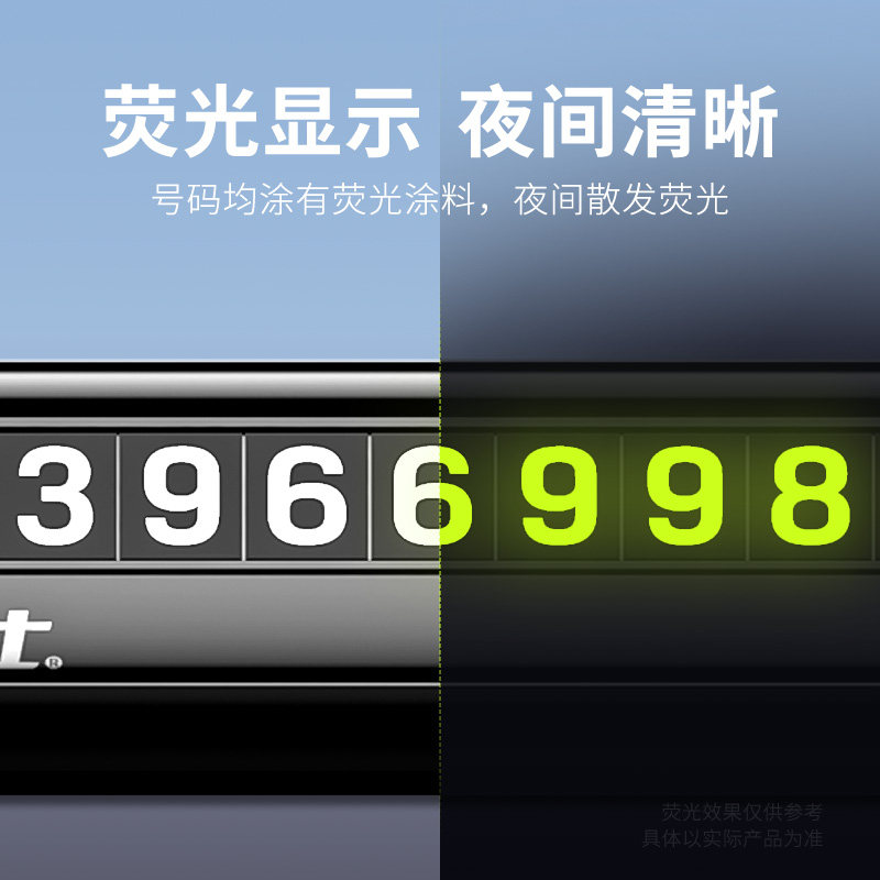 移车电话牌临时停车号码创意个性夜光汽车内载上安全锤挪车多功能,淘宝优惠券,粉丝福利购,淘宝优惠卷