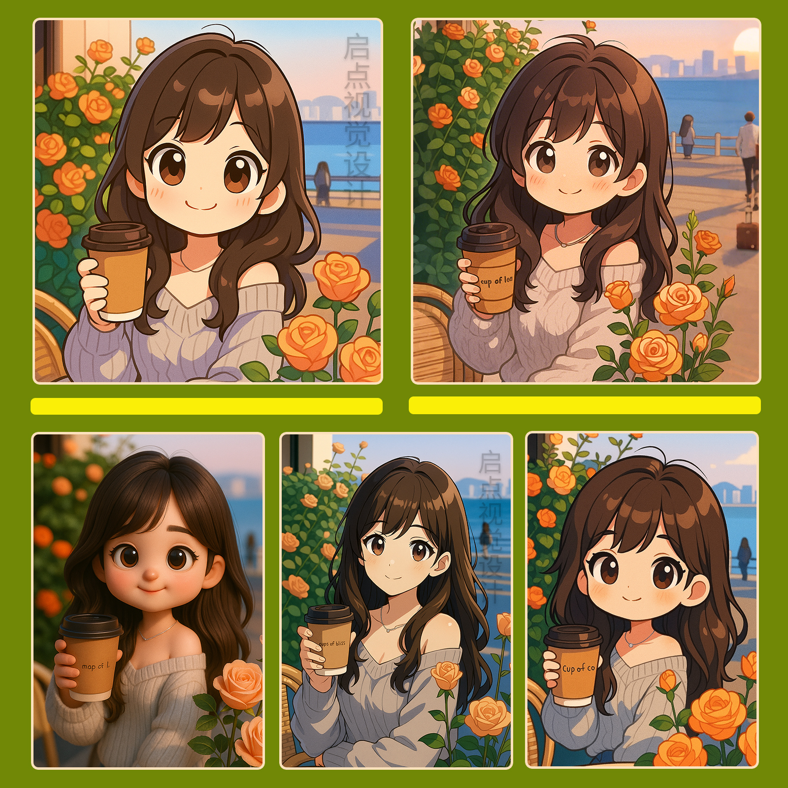 Ai头像定制真人照片转卡通情侣漫画q版卡通3d微信头像贴纸ai相片 - 图0