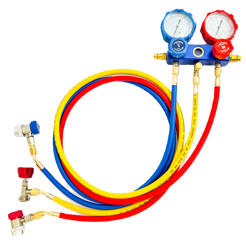 汽车空调加氟表R134a冷媒雪种压力表家用R22R410空调双表-图3