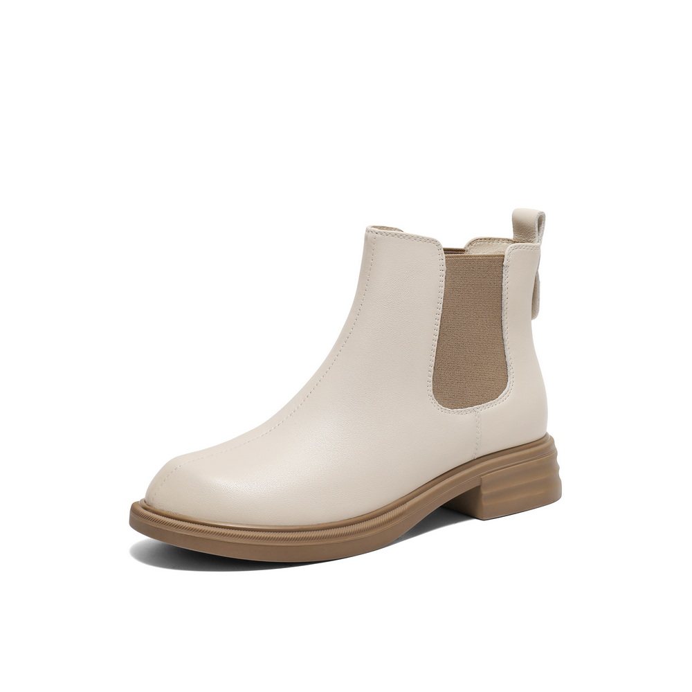 百丽专柜正品冬季时装靴女靴子羊皮切尔西靴加绒保暖短靴B7D1DDD4,淘宝优惠券,粉丝福利购,淘宝优惠卷